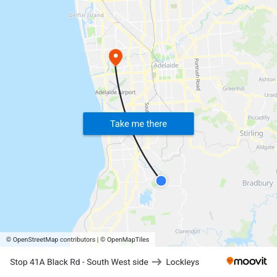 Stop 41A Black Rd - South West side to Lockleys map