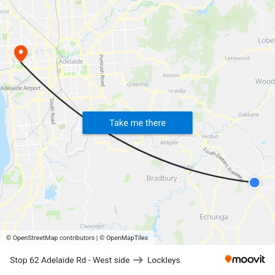 Stop 62 Adelaide Rd - West side to Lockleys map