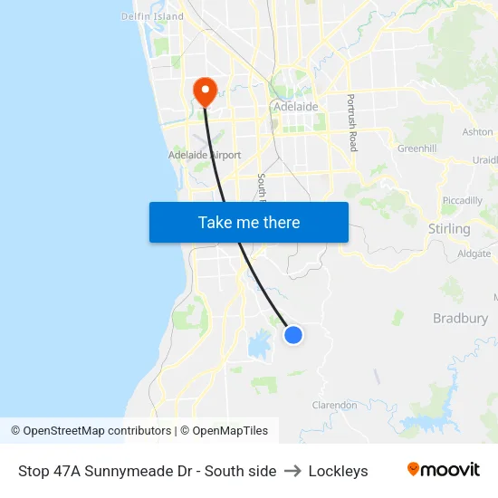 Stop 47A Sunnymeade Dr - South side to Lockleys map