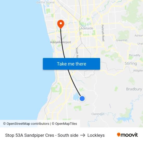 Stop 53A Sandpiper Cres - South side to Lockleys map
