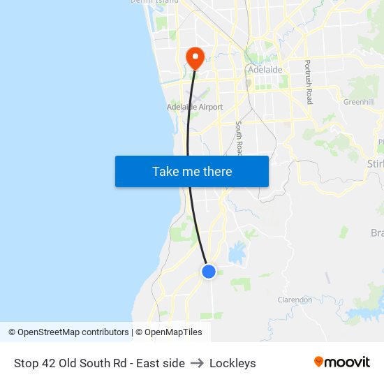 Stop 42 Old South Rd - East side to Lockleys map