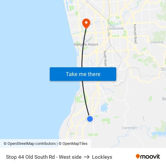 Stop 44 Old South Rd - West side to Lockleys map