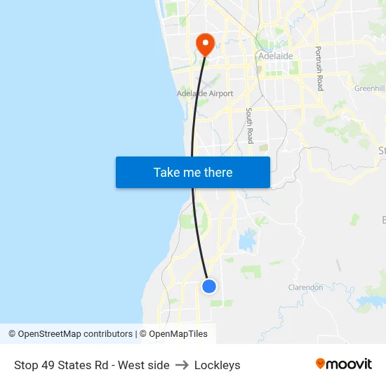 Stop 49 States Rd - West side to Lockleys map