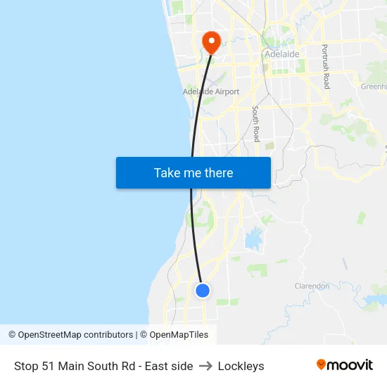 Stop 51 Main South Rd - East side to Lockleys map