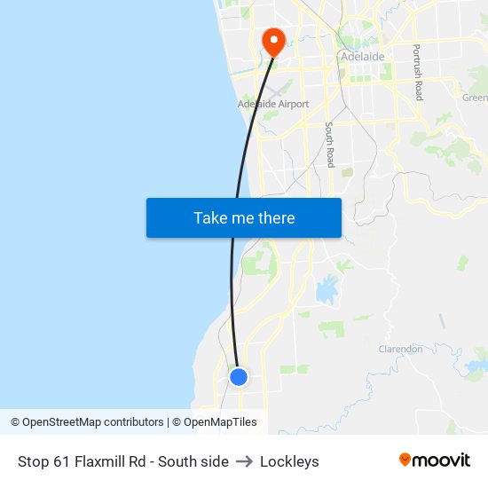 Stop 61 Flaxmill Rd - South side to Lockleys map