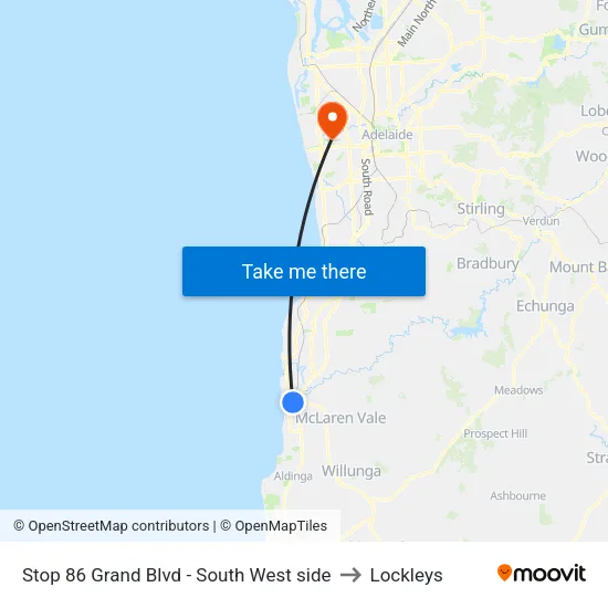 Stop 86 Grand Blvd - South West side to Lockleys map