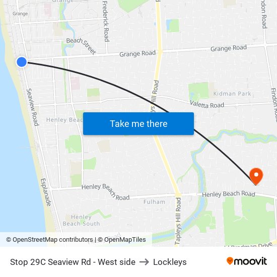 Stop 29C Seaview Rd - West side to Lockleys map