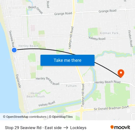 Stop 29 Seaview Rd - East side to Lockleys map