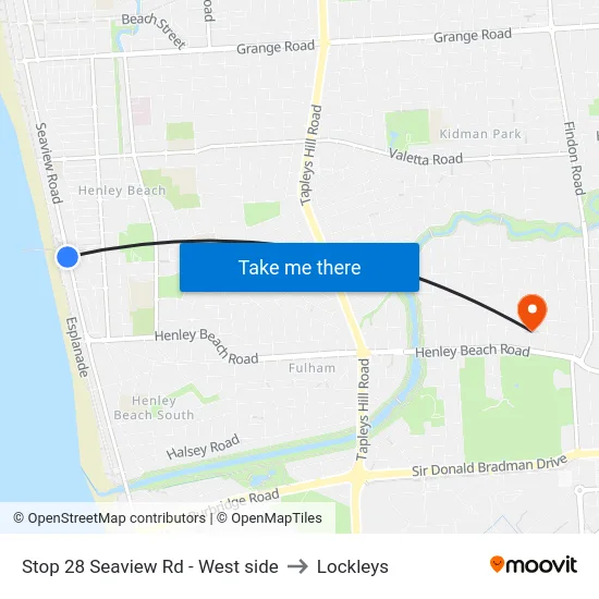 Stop 28 Seaview Rd - West side to Lockleys map