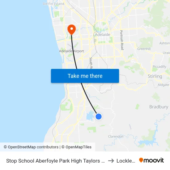 Stop School Aberfoyle Park High Taylors Rd to Lockleys map