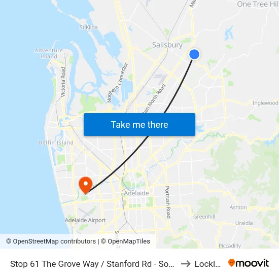 Stop 61 The Grove Way / Stanford Rd - South side to Lockleys map