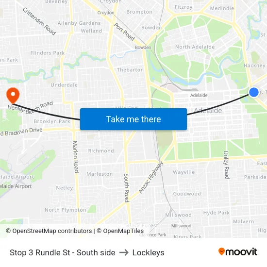 Stop 3 Rundle St - South side to Lockleys map