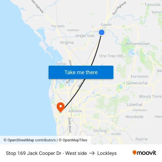 Stop 169 Jack Cooper Dr - West side to Lockleys map