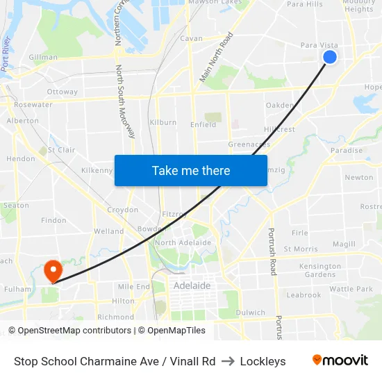 Stop School Charmaine Ave / Vinall Rd to Lockleys map