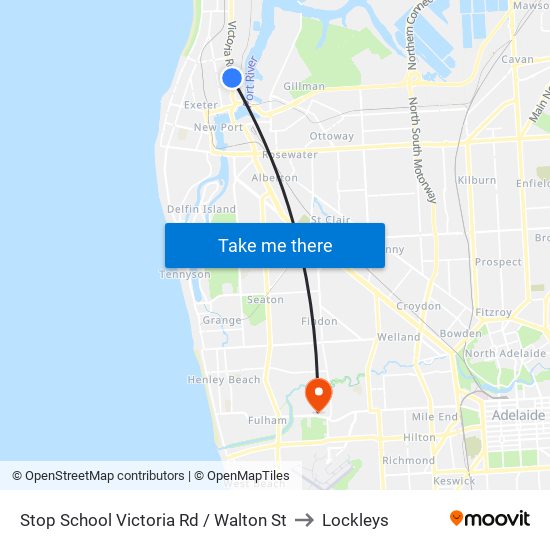Stop School Victoria Rd / Walton St to Lockleys map