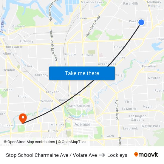 Stop School Charmaine Ave / Volare Ave to Lockleys map