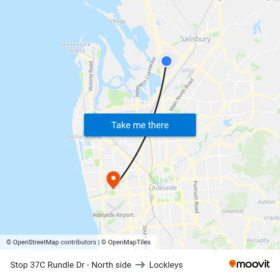 Stop 37C Rundle Dr - North side to Lockleys map