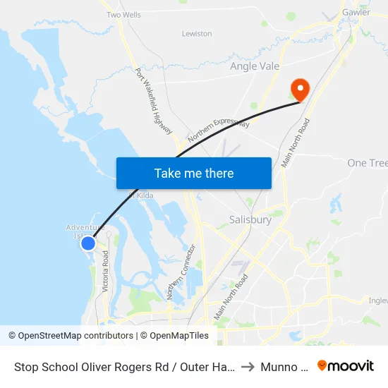 Stop School Oliver Rogers Rd / Outer Harbor Railway to Munno Para map