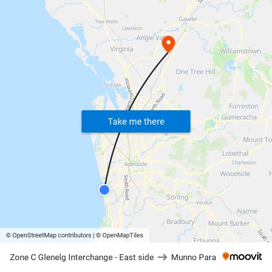 Zone C Colley Tce - East side to Munno Para map