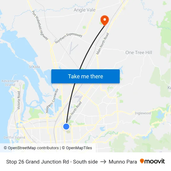 Stop 26 Grand Junction Rd - South side to Munno Para map