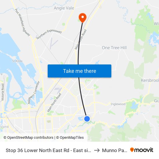 Stop 36 Lower North East Rd - East side to Munno Para map