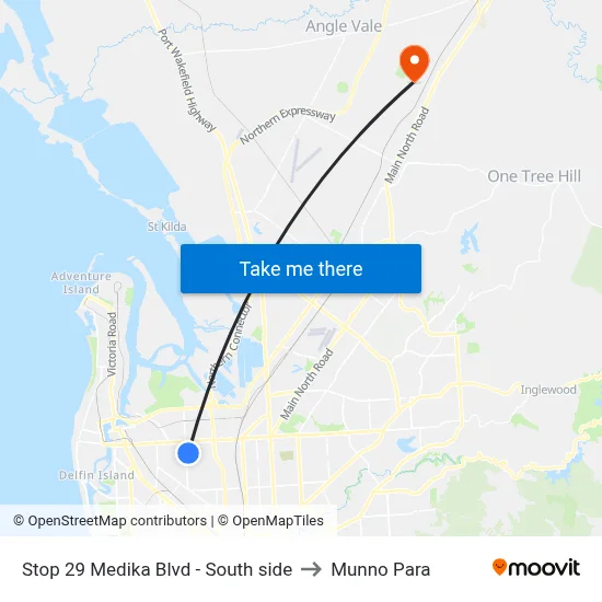 Stop 29 Medika Blvd - South side to Munno Para map
