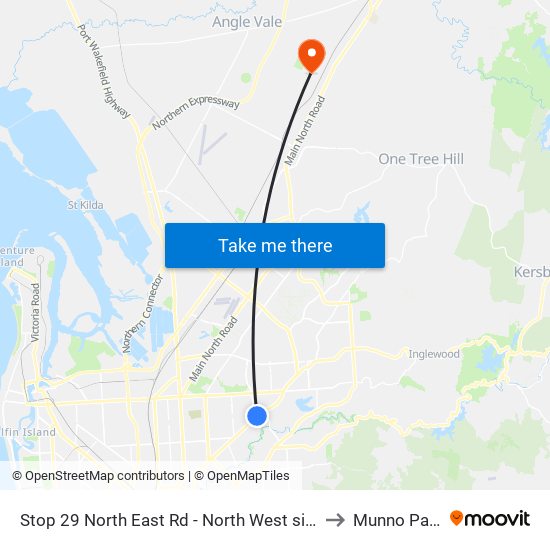 Stop 29 North East Rd - North West side to Munno Para map