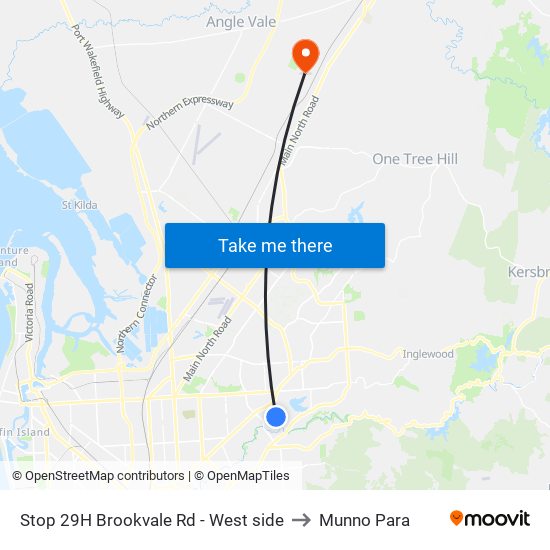 Stop 29H Brookvale Rd - West side to Munno Para map