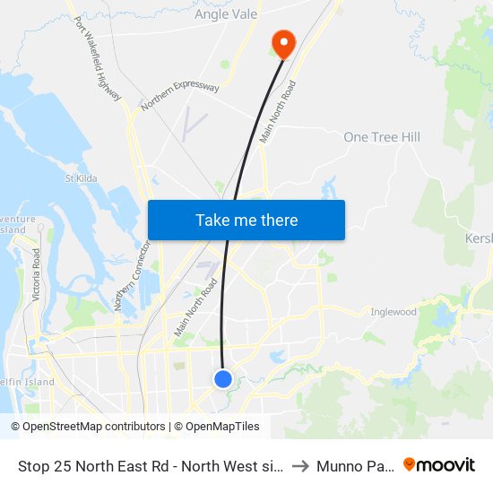 Stop 25 North East Rd - North West side to Munno Para map