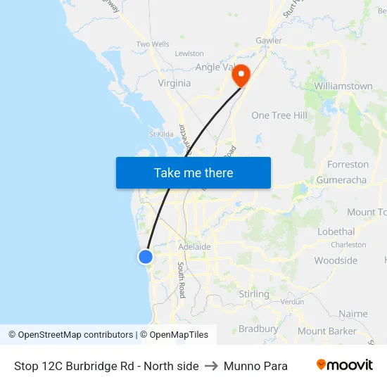 Stop 12C Burbridge Rd - North side to Munno Para map
