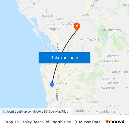 Stop 10 Henley Beach Rd - North side to Munno Para map