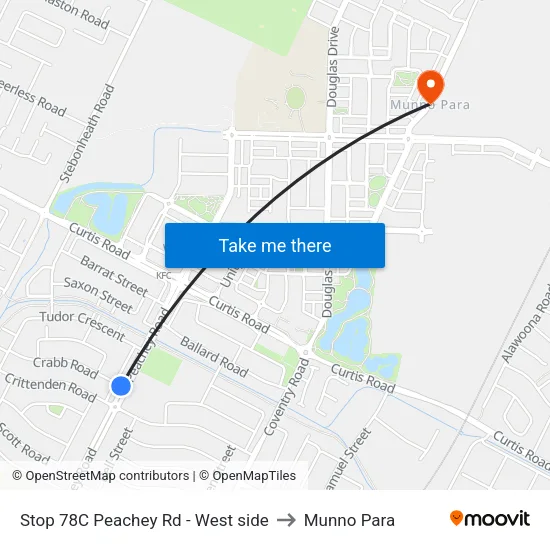Stop 78C Peachey Rd - West side to Munno Para map
