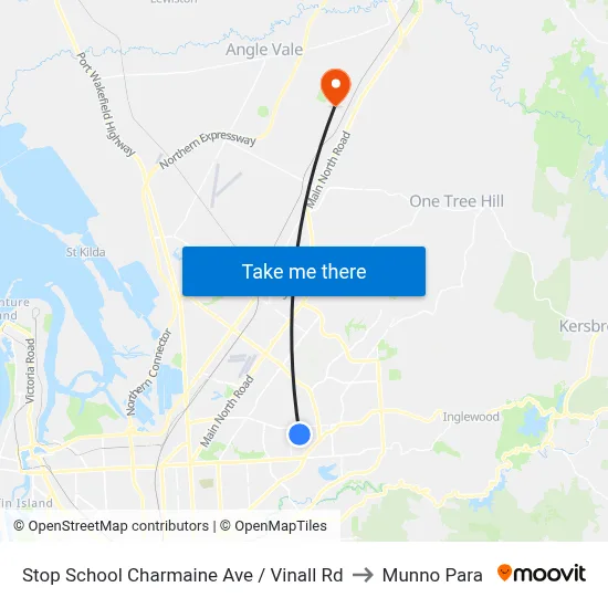 Stop School Charmaine Ave / Vinall Rd to Munno Para map