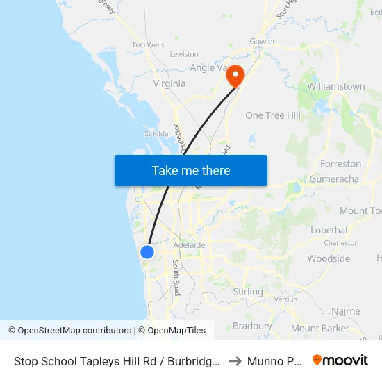 Stop School Tapleys Hill Rd / Burbridge Rd to Munno Para map