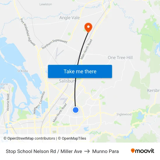 Stop School Nelson Rd / Miller Ave to Munno Para map