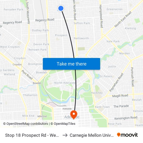 Stop 18 Prospect Rd - West side to Carnegie Mellon University map