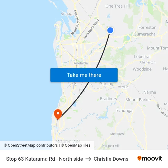 Stop 63 Katarama Rd - North side to Christie Downs map