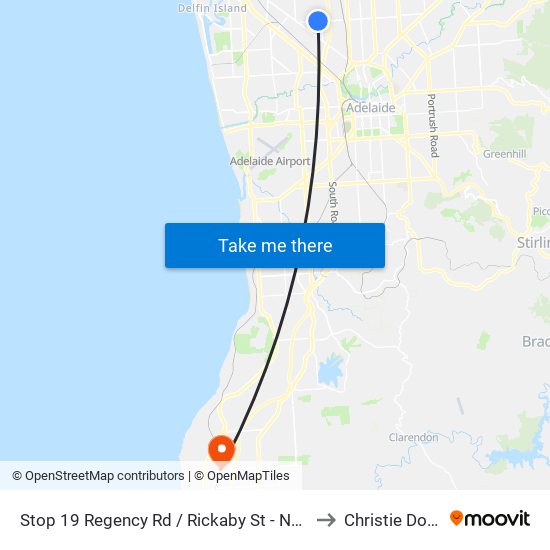 Stop 19 Regency Rd / Rickaby St - North side to Christie Downs map