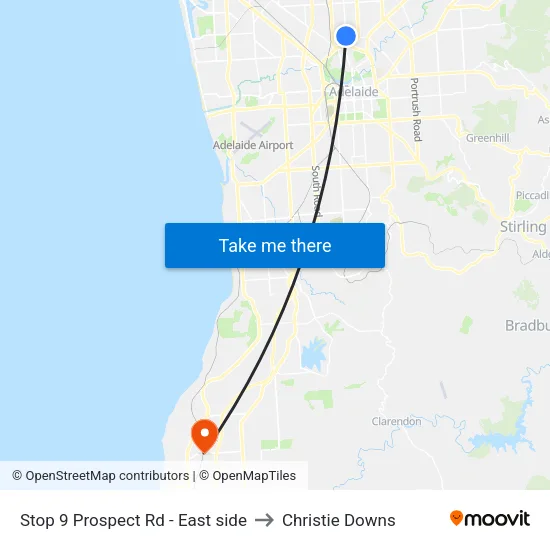 Stop 9 Prospect Rd - East side to Christie Downs map