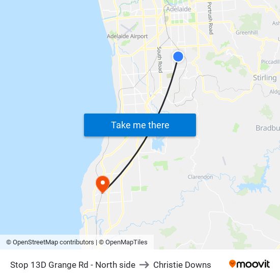 Stop 13D Grange Rd - North side to Christie Downs map