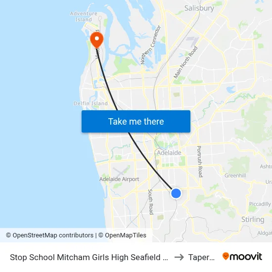 Stop School Mitcham Girls High Seafield Av to Taperoo map