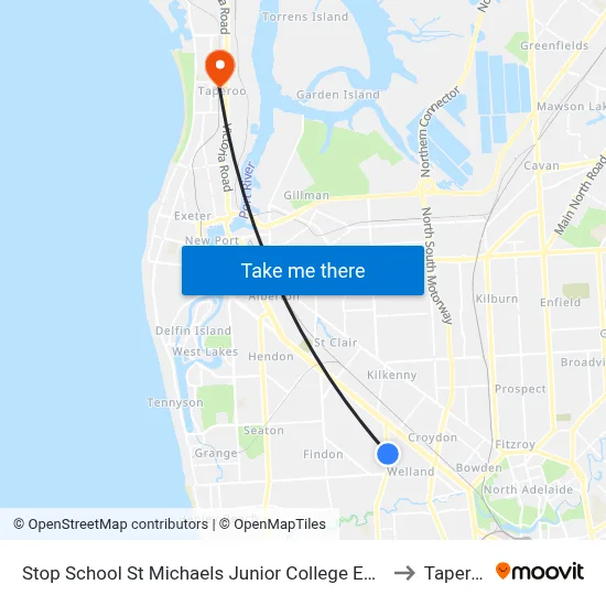 Stop School St Michaels Junior College East Av to Taperoo map