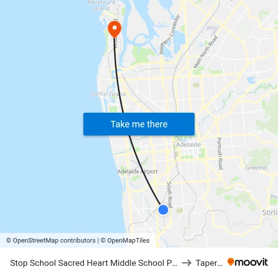 Stop School Sacred Heart Middle School Percy Av to Taperoo map