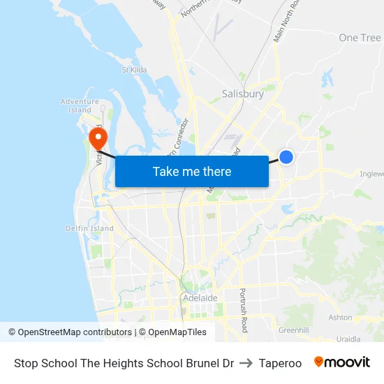 Stop School The Heights School Brunel Dr to Taperoo map