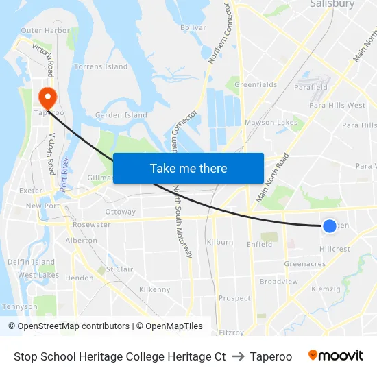 Stop School Heritage College Heritage Ct to Taperoo map