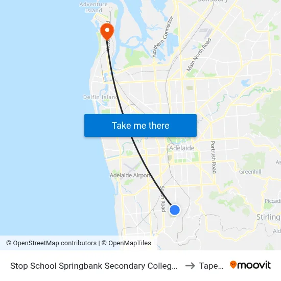 Stop School Springbank Secondary College Daws Rd to Taperoo map