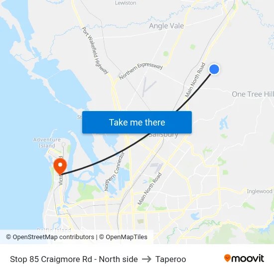 Stop 85 Craigmore Rd - North side to Taperoo map