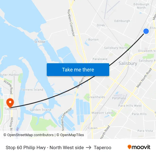 Stop 60 Philip Hwy - North West side to Taperoo map