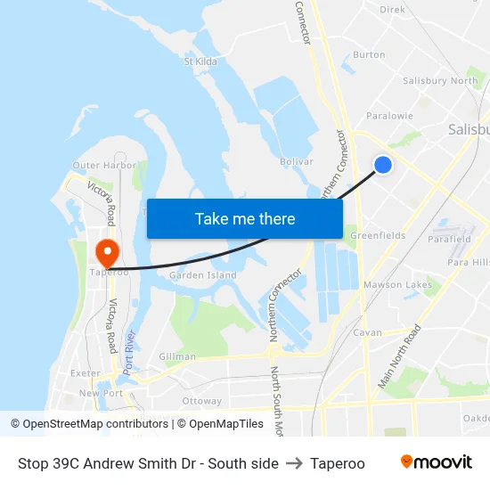 Stop 39C Andrew Smith Dr - South side to Taperoo map