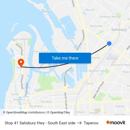 Stop 41 Salisbury Hwy - South East side to Taperoo map